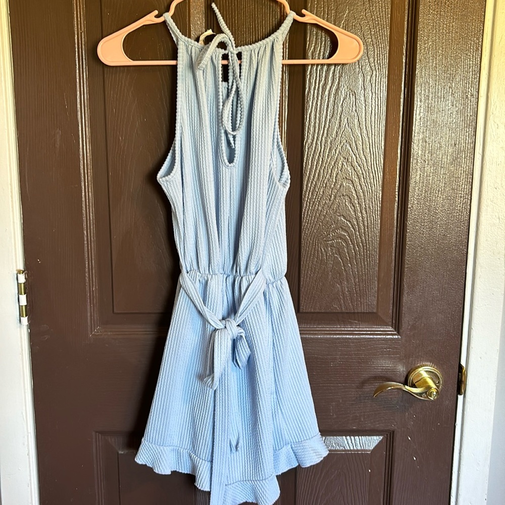 Cute for Spring, Summer, or for a Babyshower. Baby Blue Romper